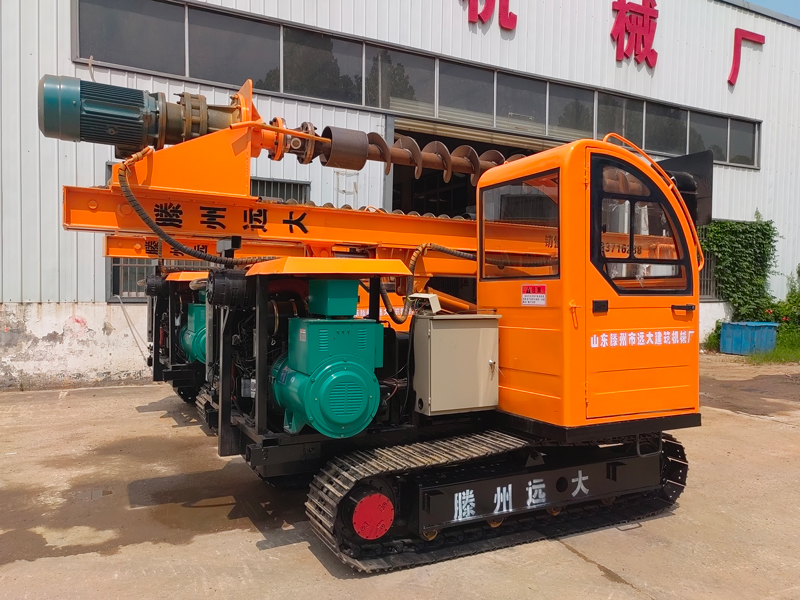 朝陽太陽能光伏履帶式打樁機(jī)(油電兩用)